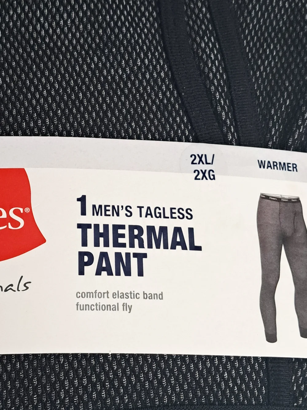 Hanes Original Men's Tagless Thermal Pant - Black 2XL/2XG